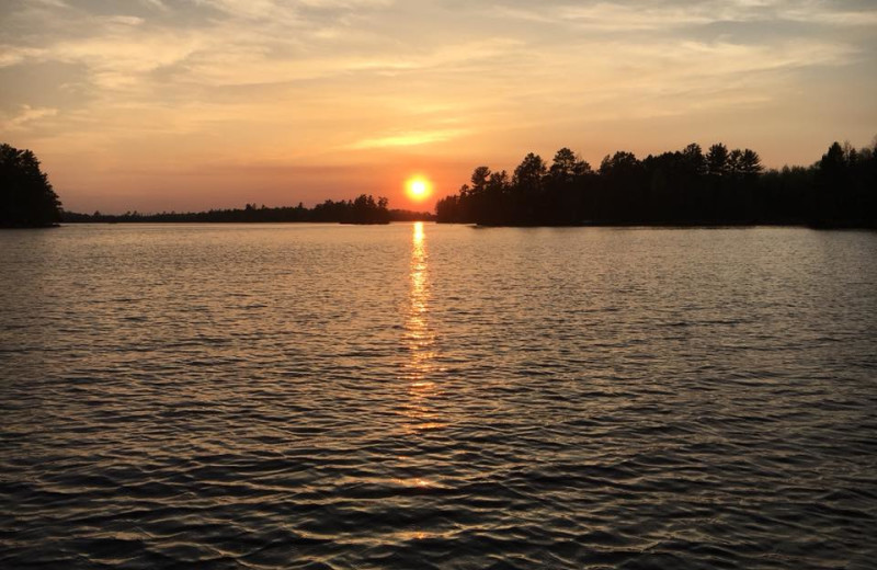 Lake sunset at Muskego Point Resort.