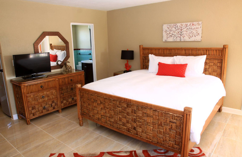 Guest room at Bamboo Beach Club.