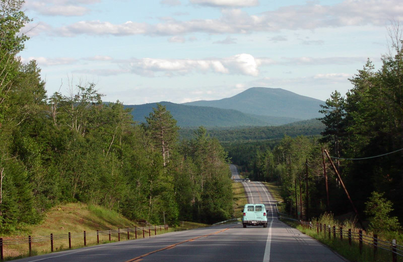 Scenic road at Old Forge Camping Resort.