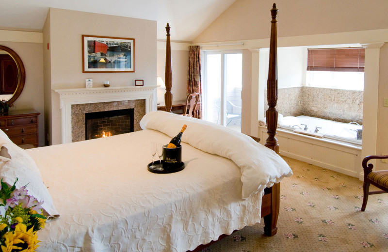 Guest room at The Meadowmere Resort.