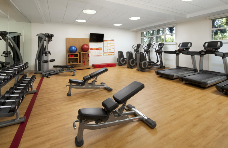 Fitness room at Sheraton San Jose Hotel.