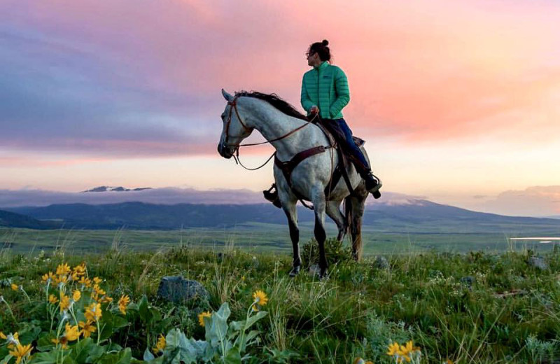 Horseback riding at Sweet Grass Ranch.