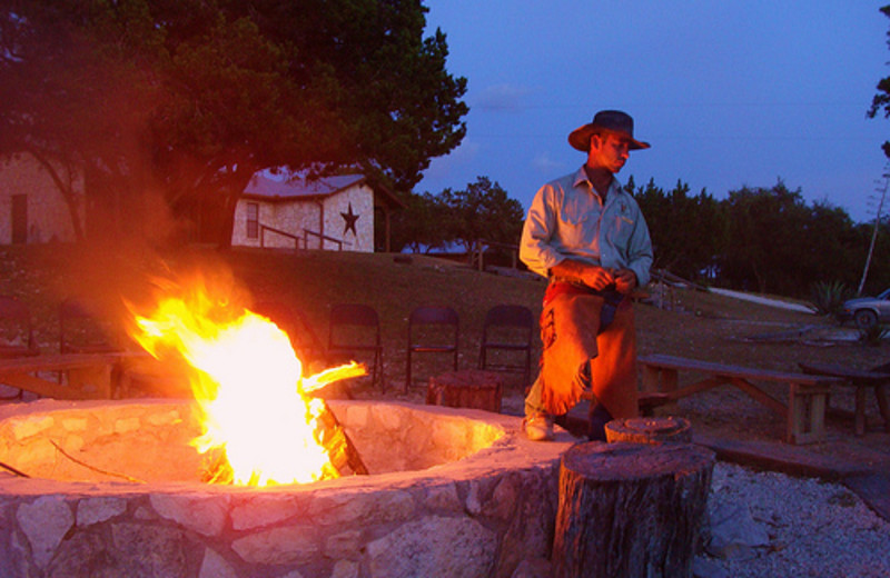 Bonfire at Rancho Cortez.