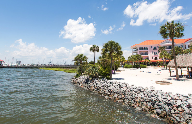 Beach at Charleston Harbor Resort and Marina.