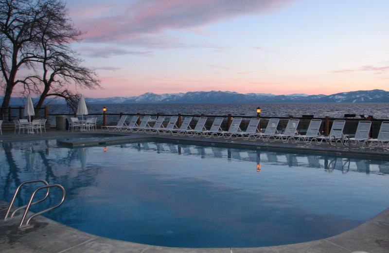 Outdoor pool at Brockway Springs Resort.