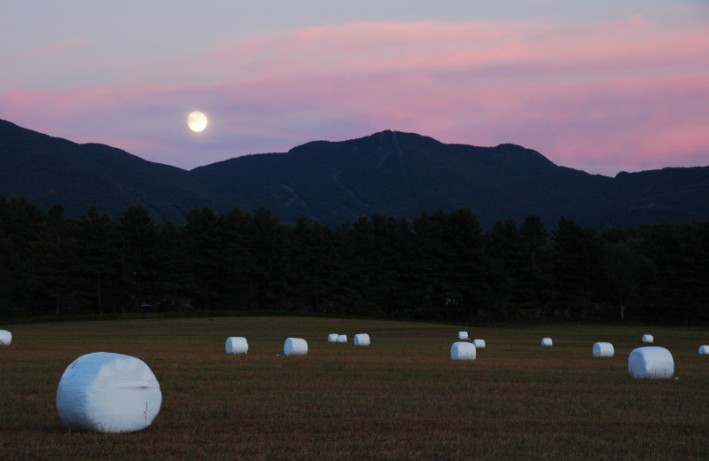 Evening mountain view at Smugglers' Notch Resort.