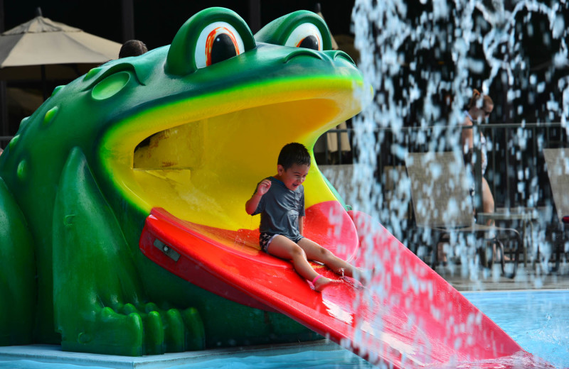 Splash pad at Woodloch Resort.