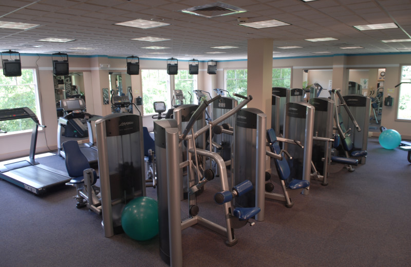 Fitness room at The Spa at Norwich Inn.