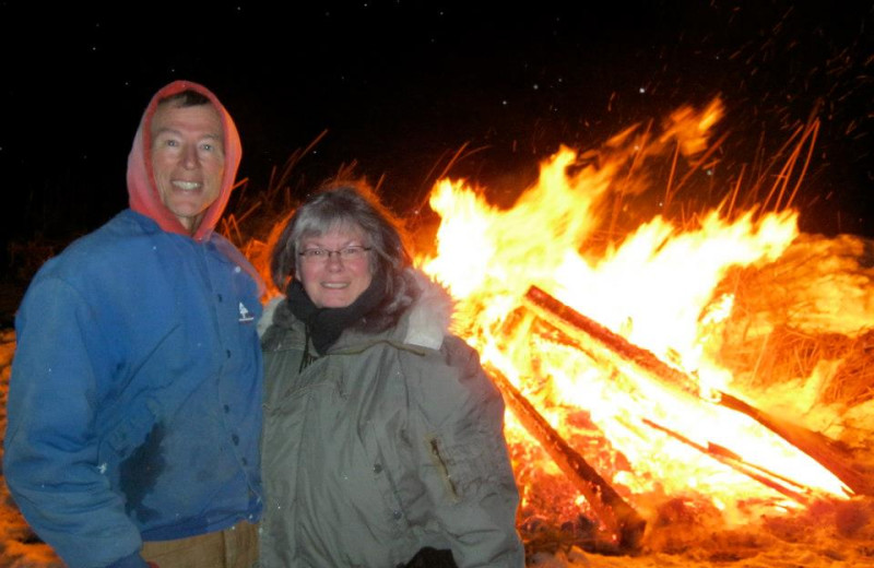 Campfires at Angle Inn Lodge.