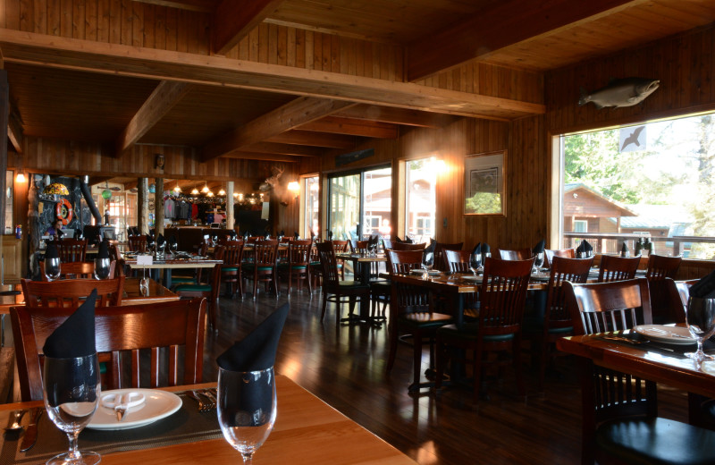 Dining at The Fireweed Lodge.