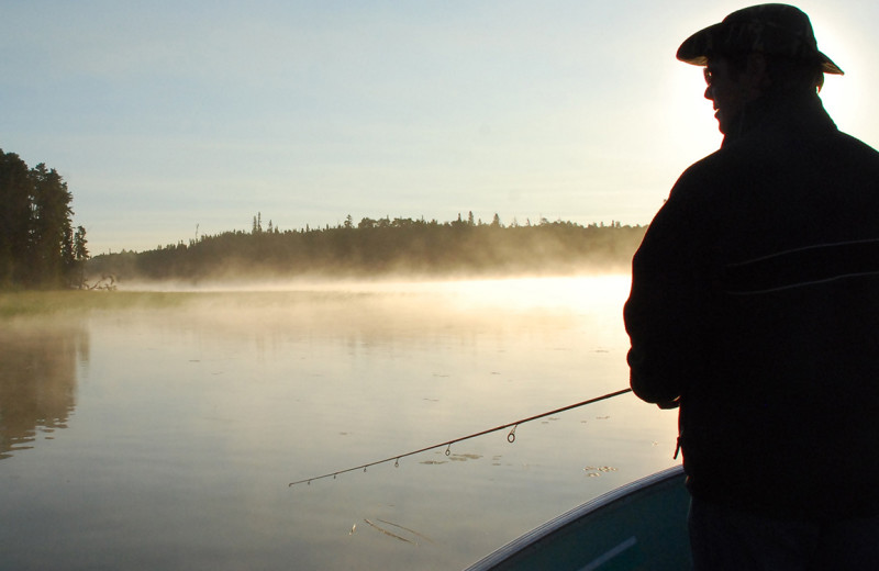Fishing at Rainbow Point Lodge.