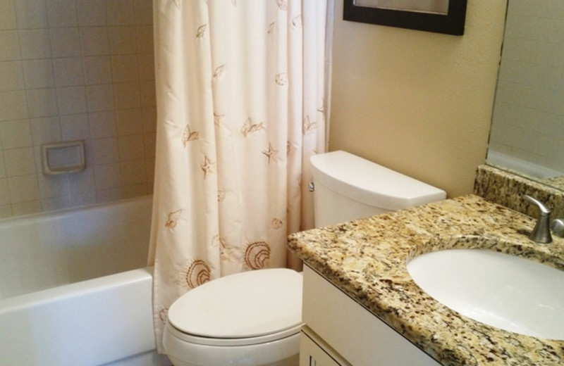 Guest bathroom at Caprice Resort.