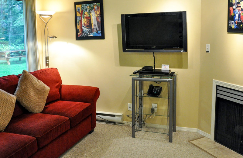 Guest living room at Ocean Trails Resort.