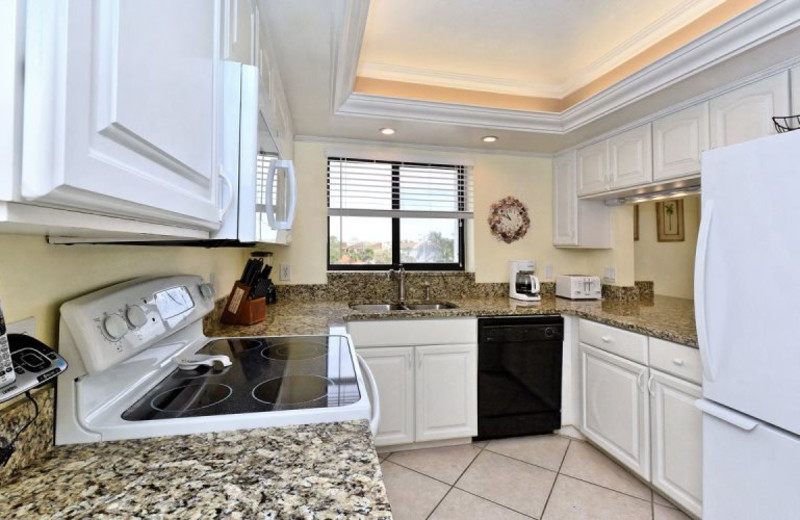 Rental kitchen at El Presidente Condos.