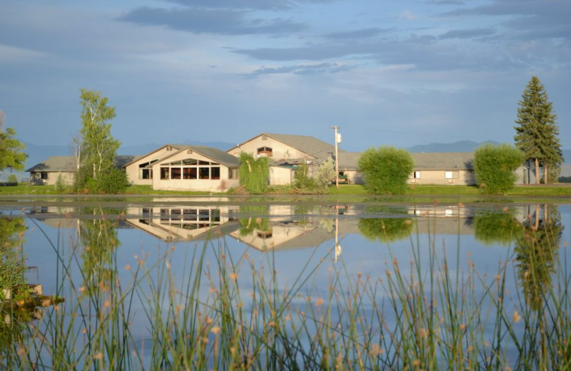 Exterior view of Ninepipes Lodge.