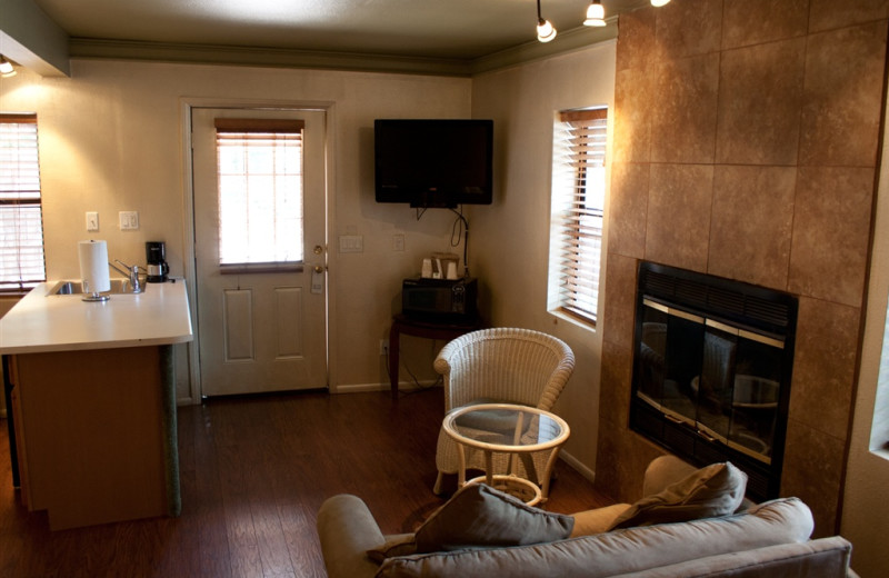 Cabin interior at Old Creek Resort.