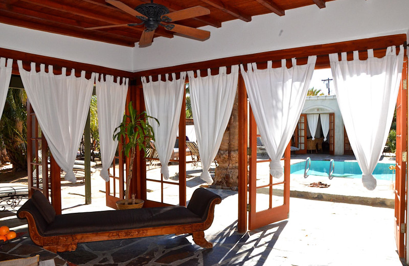 Relax by the pool at Korakia Pensione.