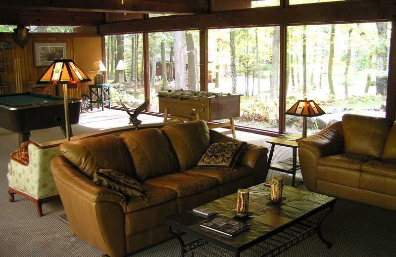Interior view at Ghost Lake Lodge.