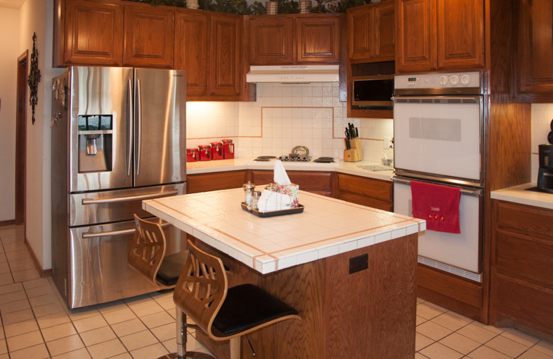 Rental kitchen at All Seasons Accommodations, Inc.