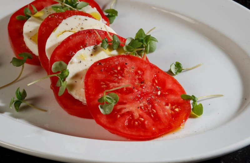 Tomatoes and mozzarella at White Buffalo Club.