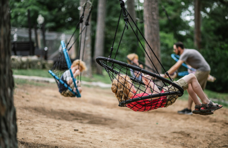 Swings at The 1886 Crescent Hotel & Spa.