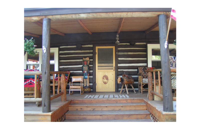 Cabin exterior at Rimrock Dude Ranch.