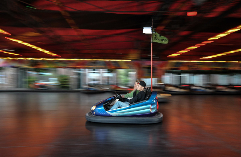 Bumper cars near Misty Mountain Lodge.