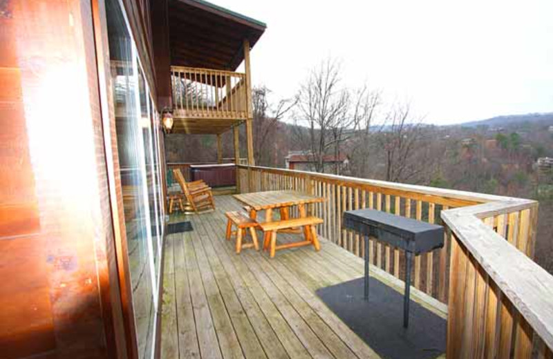 Deck View at Baskins Creek Cabin Rentals 