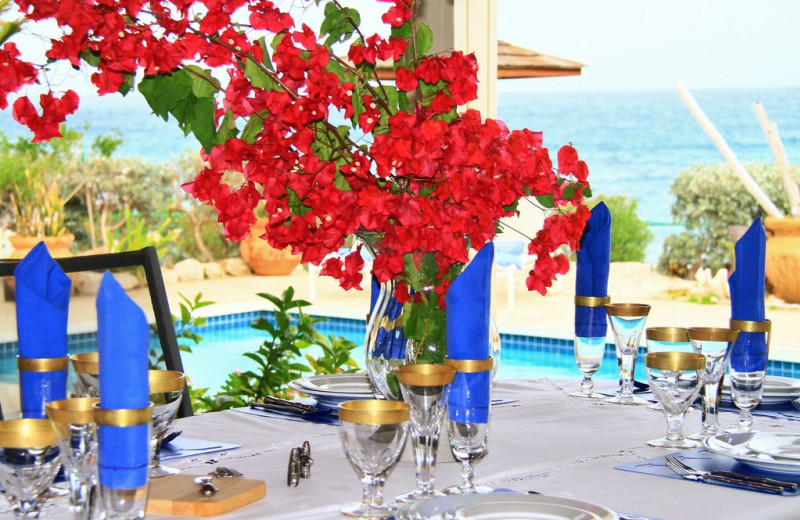 Dining at Three Dolphins.
