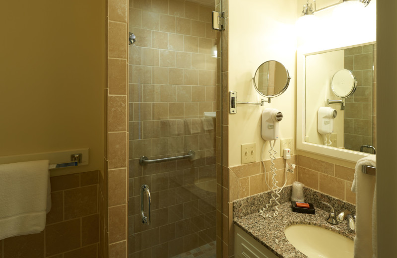 Guest bathroom at The Sparhawk Oceanfront Resort.