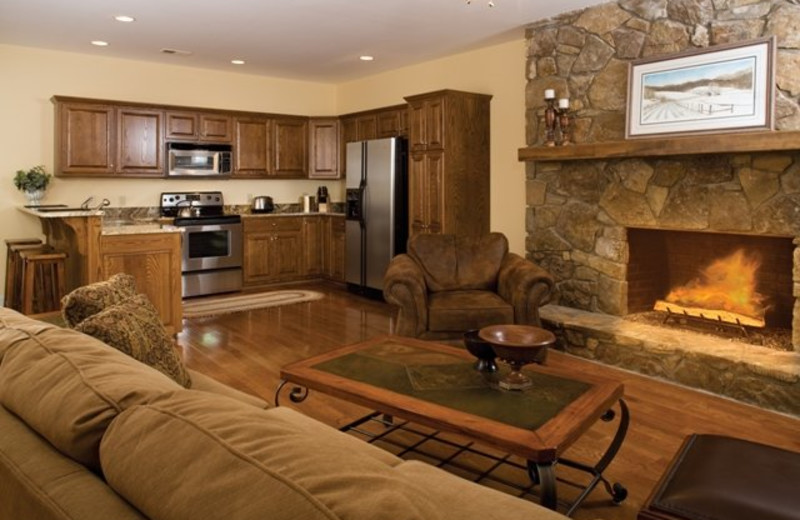 Rental living room at Jefferson Landing.