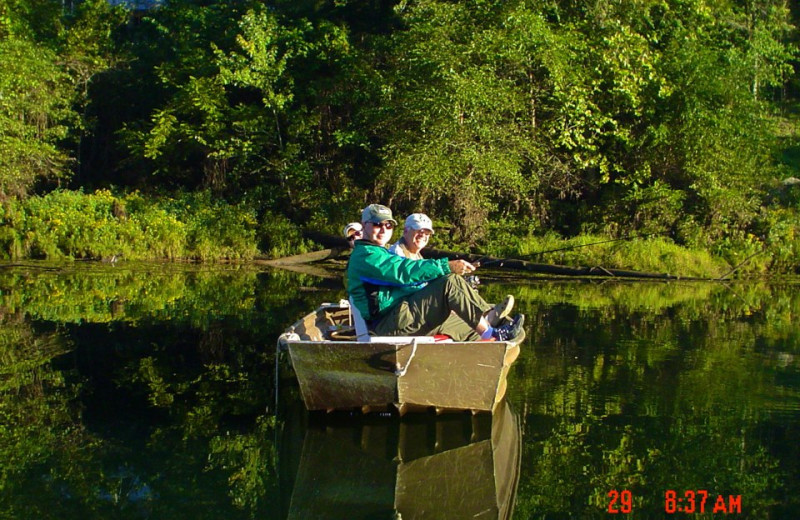 Fishing at Lindsey's Rainbow Resort.