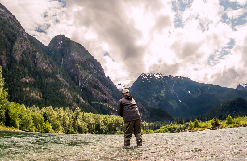 Fishing at Frontier Experience.