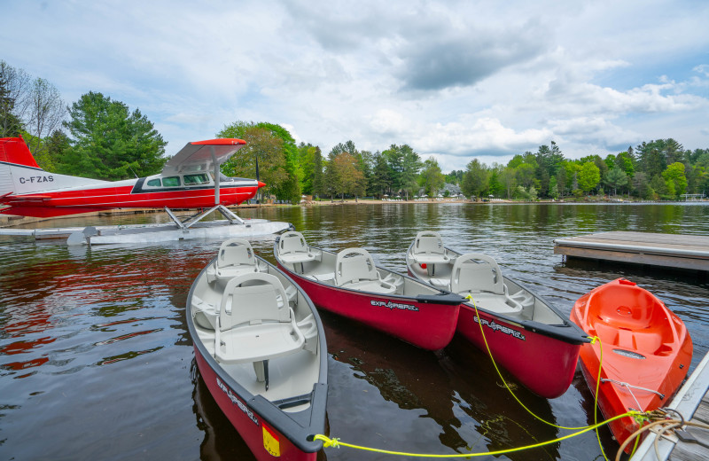 Canoe at Taboo Muskoka.