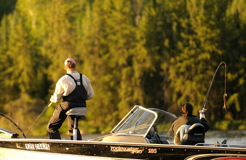 Fishing at Rough Rock Lodge.