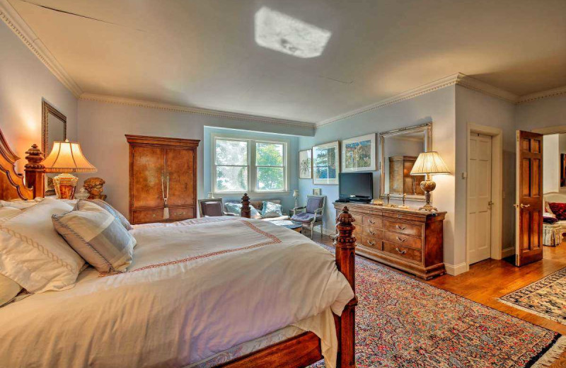 Rental bedroom at Acadia Cottage Rentals.