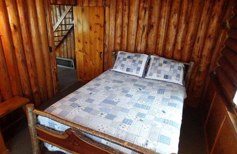 Master bedroom at Ampersand Bay Resort & Boat Club's Cedar Cottage.