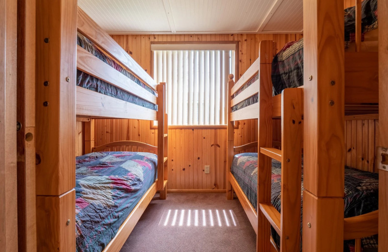 Cabin bedroom at Shady Grove Resort.