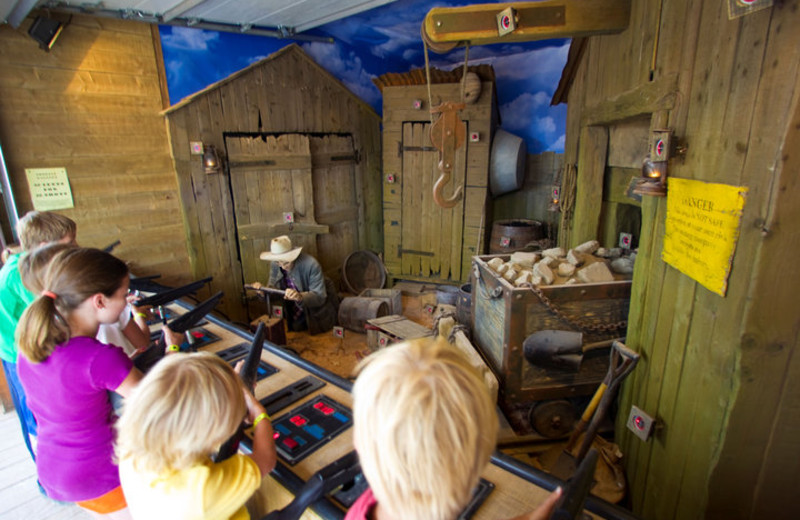 Shooting practice at at Glenwood Caverns Adventure Park.