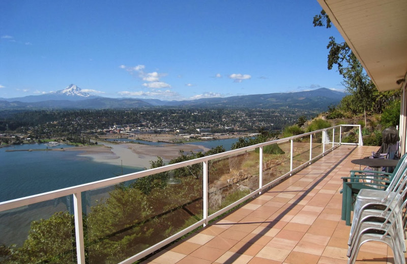 Deck view at Gorge Rentals.