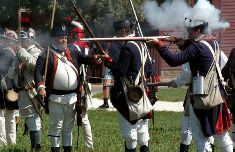 Historic reenactment near King's Creek Plantation.