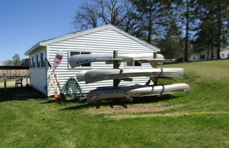 Canoes at Becker's Resort & Campground.