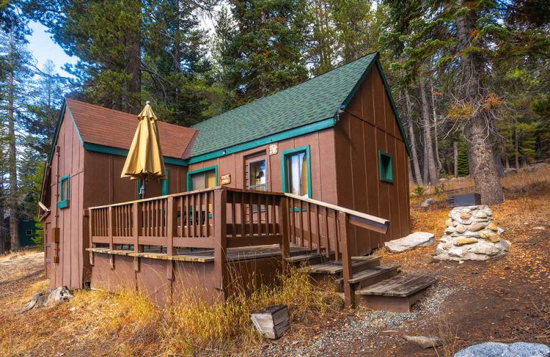 Cabin exterior at Lake Alpine Lodge.