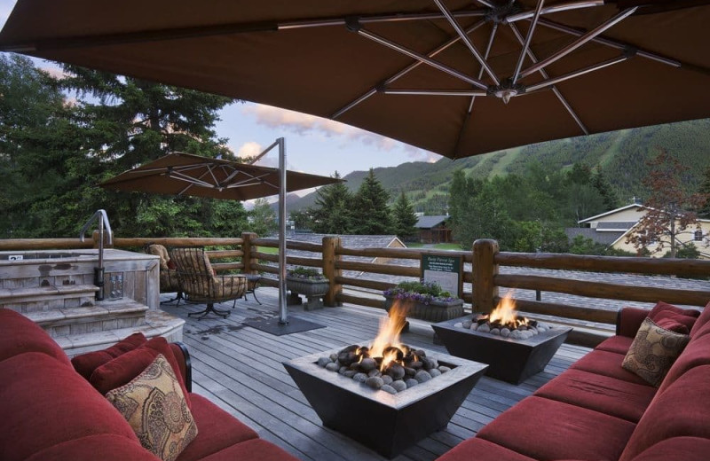 Patio at Rusty Parrot Lodge.