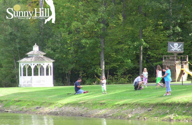 Fishing at Sunny Hill Resort & Golf Course.