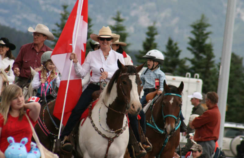 Parade at Mount Robson Inn.