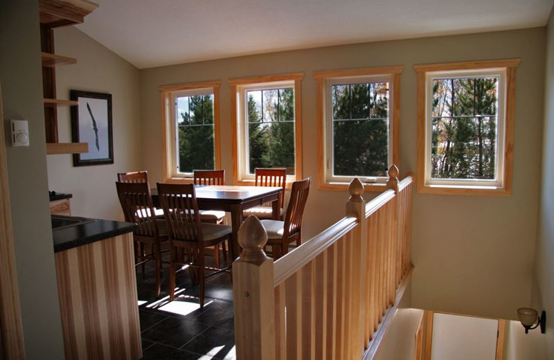 Cabin interior at Blue Water Lodge.