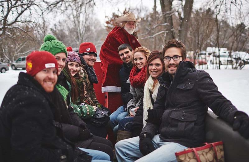 Sleigh ride at The Outing Lodge at Pine Point.