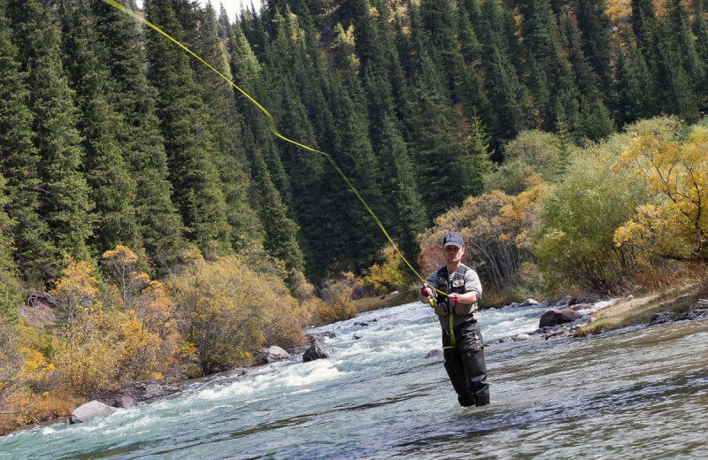 Fishing at Rusty Parrot Lodge.