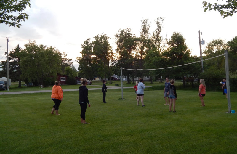 Volley ball court at Shady Grove Resort.